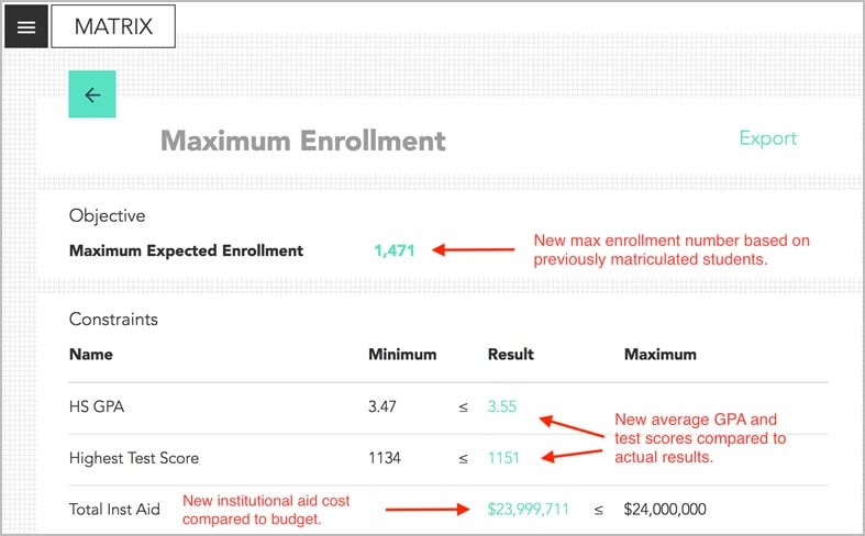 Matrix Enrollment